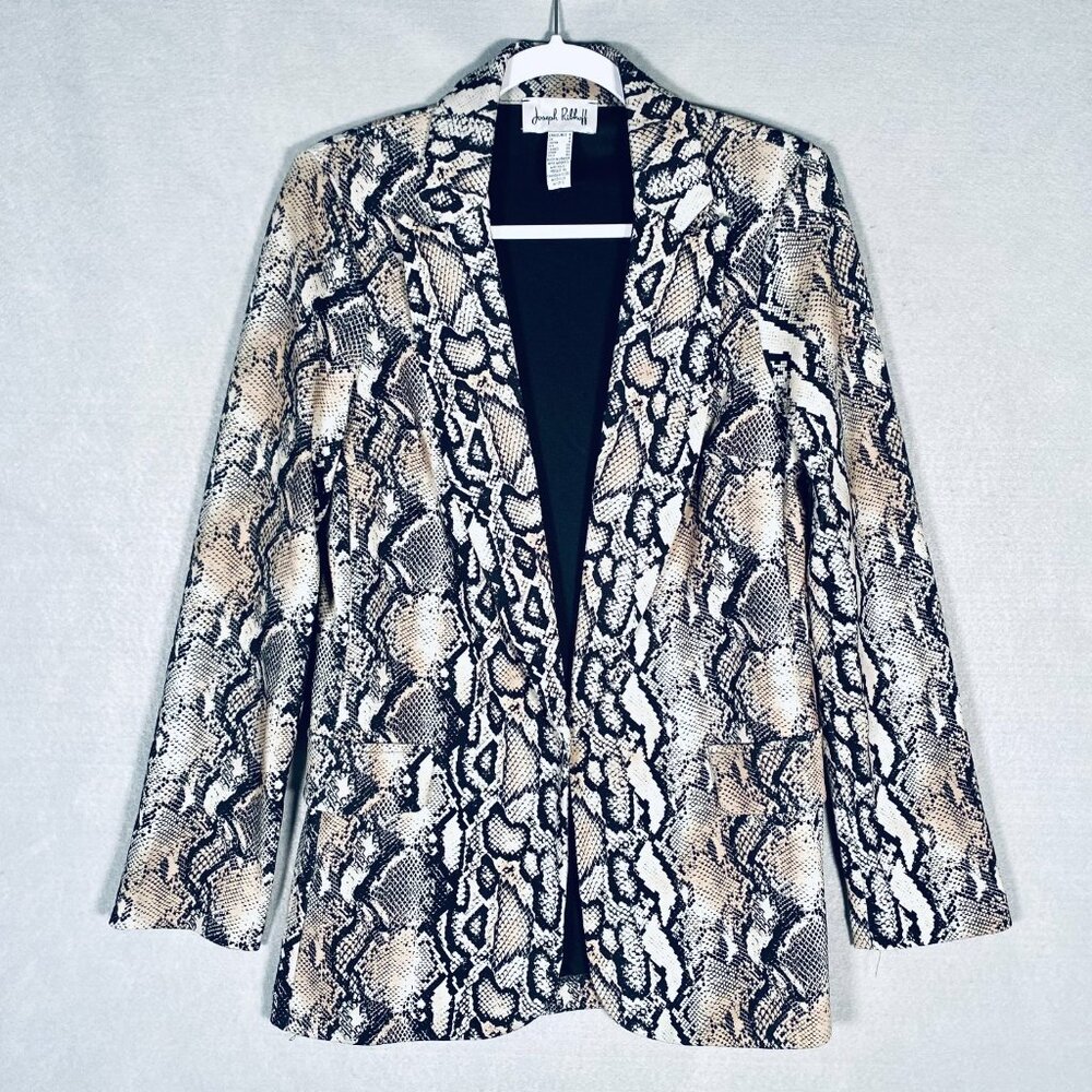 Joseph Ribkoff Blazer Womens 6 Animal Print Jacket Python Statement Luxury